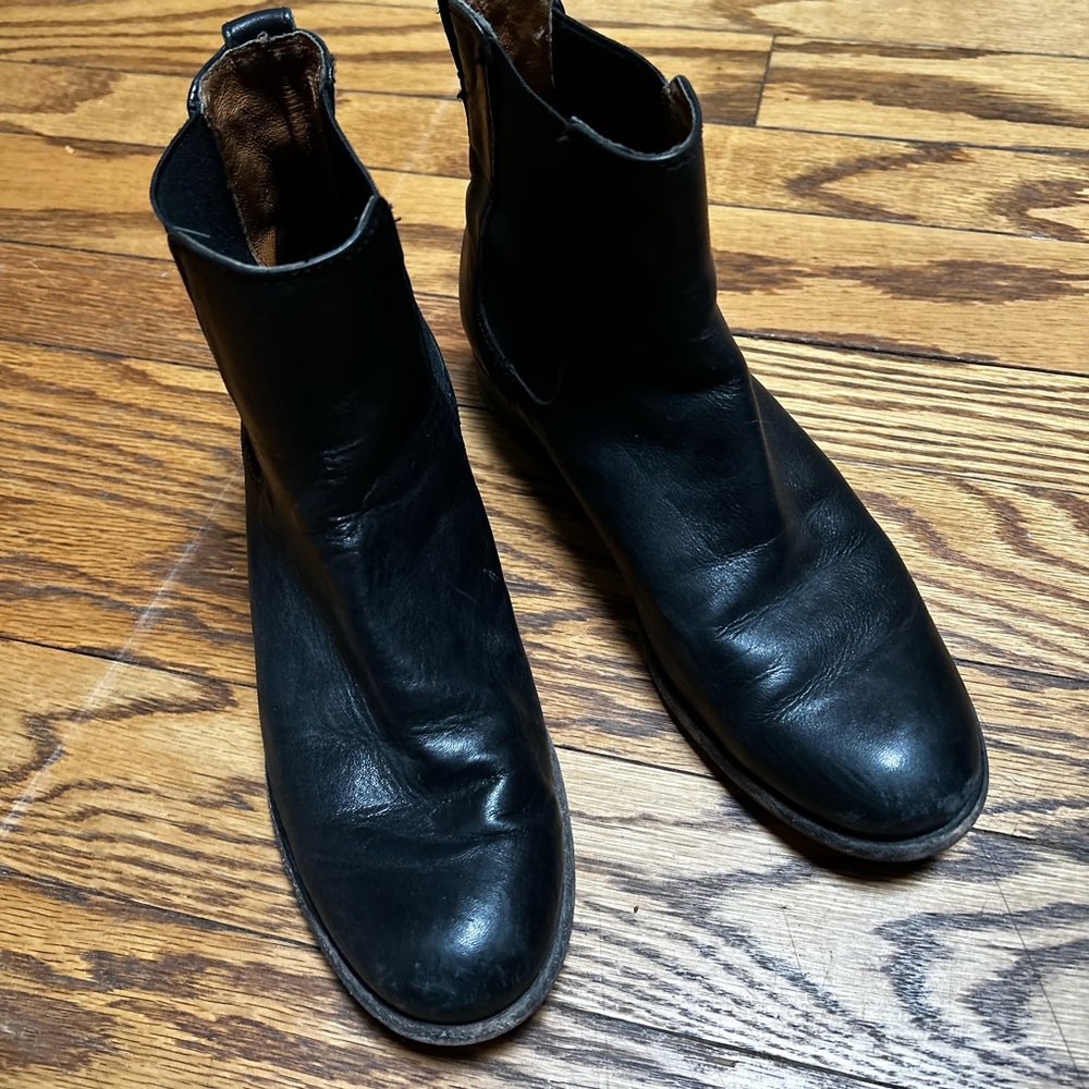 Frye Black Leather Chelsea Boots